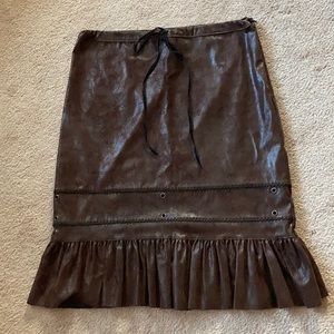 Lip Service Brown Pleather Skirt